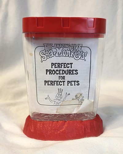 Sea monkeys red aquarium tank - red,