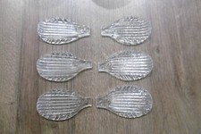 6 ANCIENNES FEUILLES EN VERRE