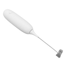 (Blanc)Mousseur à Lait à Piles Portatif Batteur à œufs