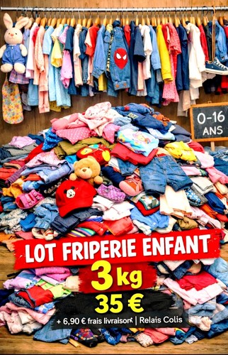Lot friperie enfant kg - friperie,
