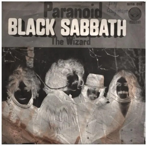 Black sabbath paranoid - black, single