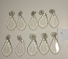 LOT DE 10 PAMPILLES ANCIENNES LUSTRE FRENCH ANTIQUE