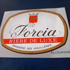 Ancienne étiquette bière FORCIA.Brie des Houillères
