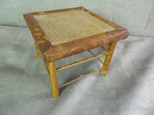 Antique TOY: MINIATURE WICKER TABLE.