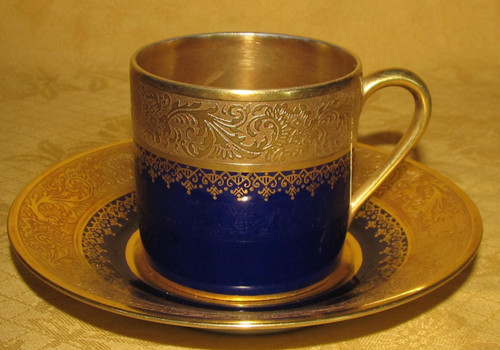 Tasse café bleu four - à,