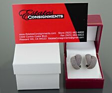 Pesavento Sterling Silver Crossover Pixel Earrings