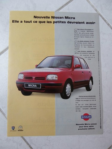 Publicité nissan micra 1992 - nissan,