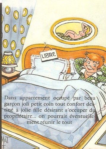 Mat carte postale humour - mat,
