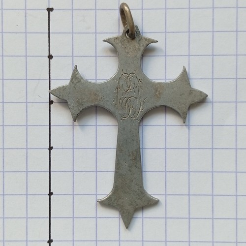 Rare pendentif croix alu art - ,
