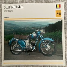 Gillet Herstal 250cc Belgica 1954 Belgium Edito Service Atlas Motorcycle Card