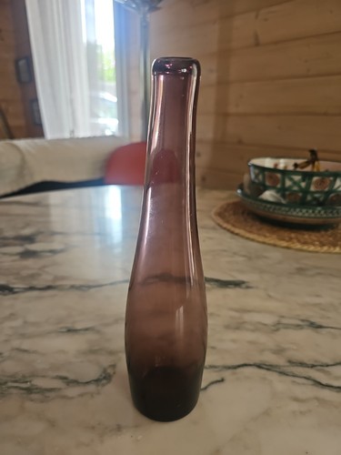 Vase bouteille verre violet - vase,