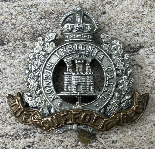 Cap badge ww1 suffolk - cap, gb