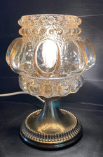 Lampe à poser verre ambré