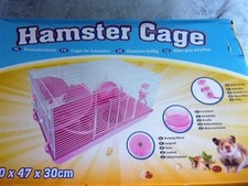 Cage Rose avec Roue Toboggan Biberon Ecuelle  pour Hamster 30 X 47 X 30 Neuve 