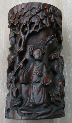 Ancien vase pot pinceau - vase,