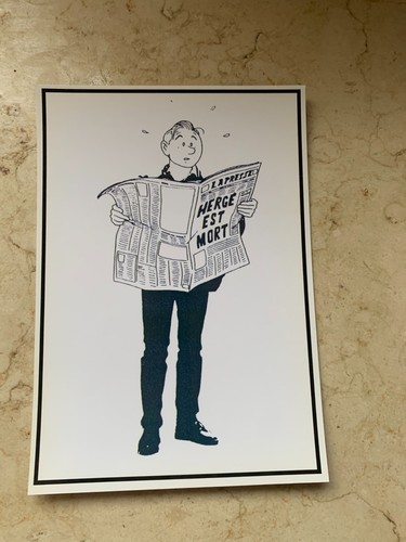 Carte postale 15x10 tintin - carte,