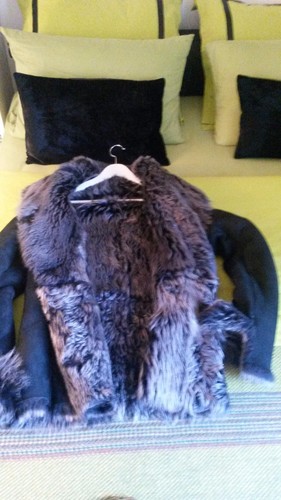 Manteau peau lainée - manteau,