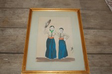 Peinture Ancienne Sur Soie