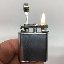 Antique Lancel Gasoline Lighter Clock Alarm - INCREDIBLE - Vintage Lighter