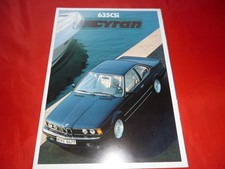 1987 BMW 6 Series E24 635 CSi Brochure Brochure Depliant Folleto