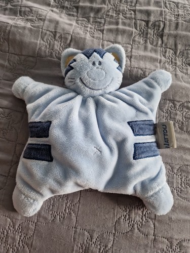 Doudou chat nattou - doudou, bleu