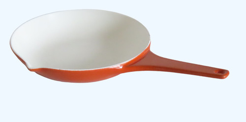 Poele fonte orange bec - fonte, verseur