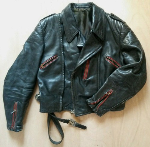 Blouson noir cuir - noir,