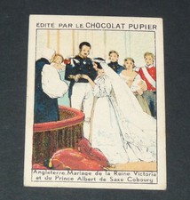 CHROMO CHOCOLAT PUPIER EUROPE 1932 ANGLETERRE ENGLAND MARIAGE QUEEN VICTORIA