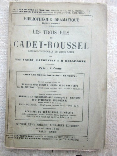 Livret ancien théâtre