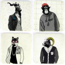 Polish Kare Design Stone Coaster Set Gangster Animal Series Mug Pad Cool Poland