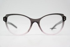 Lunettes Prada VPR 12V Gris Transparent Marron Ovale Monture De Lunettes Neuve
