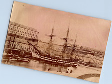France, Brest, sailboats vintage albumen print albumen print 10x15 Circ