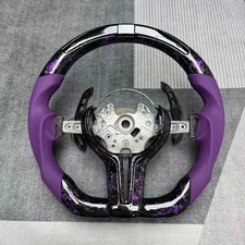HEAT Purple forged Carbon LED Steering Wheel For BMW M5 M2 M3 M4 F80 F82 F25 F30