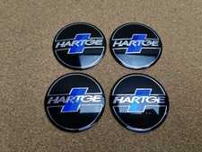 Lot de 4 Stickers Hartge Enjoliveurs 56mm –  Noir Bleu 