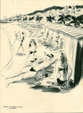 Antique Cannes le nudisme 1932 magazine issue advertisement