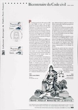 LE CODE CIVIL   2004 FRANCE Document Philatélique Officiel 04530