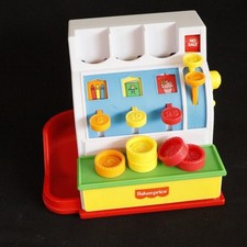 Caisse enregistreuse Fisher Price, avec 5 pièces #926, modèle vintage pour...