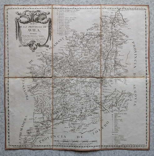 Mapa provincia de - provincia, avila