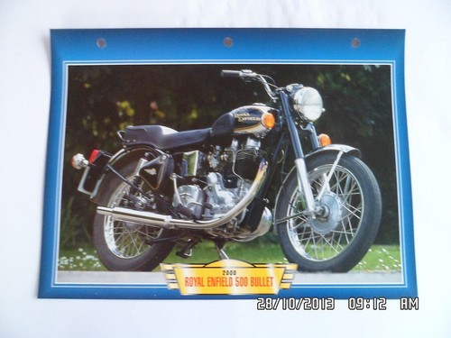 Carte fiche moto royal enfield - carte,