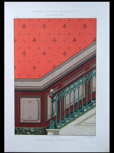 Decoration escalier 1880 - d'escalier,