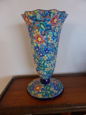 Vase cornet Emaux de Longwy