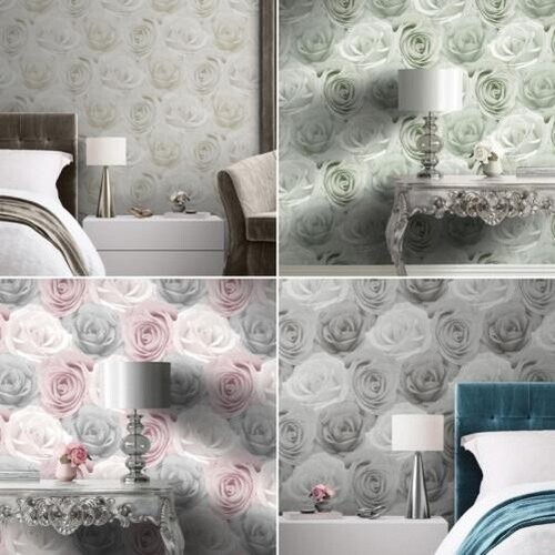 Papier peint floral rose - floral, avec