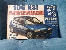 Plaque métal Peugeot 106 xsi