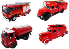 Lot de 4 Camions de Pompiers