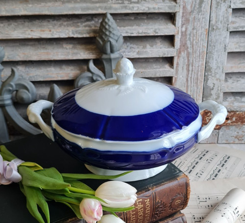 Ancienne soupiere porcelaine - ancienne,