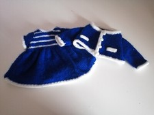 ROBE ET GILET POUPEE ANCIENNE MODE ET TRAVAUX MARIE FRANCOISE FEVRIER  1962