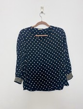 Bellerose Black Polka Dot Blouse Viscose Size Medium