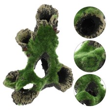 Aquarium Fish Tank Cave Mide Decoration Paysage Ornement with Moss