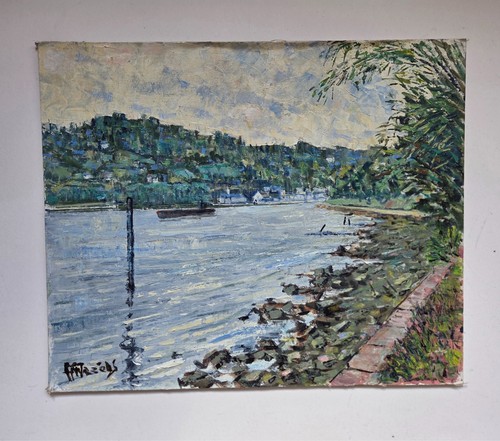 Huile sur toile paysage - huile, 8f