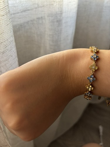Bracelet femme doré strass